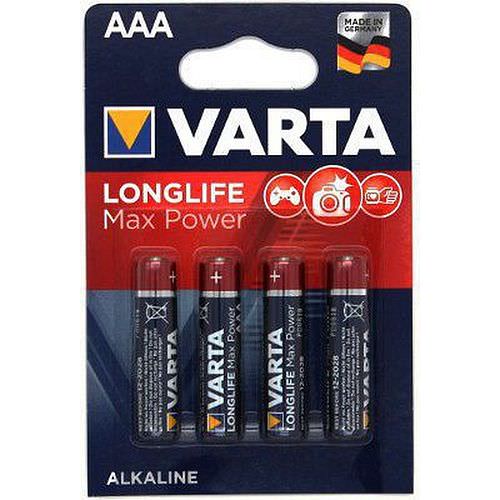 VARTA 4703 Micro Longlife Max Power AAA MN 2400 Alkaline 1,5 Volt 4 Stück