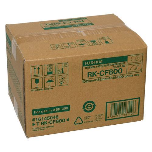 FUJI RK-CF800 Fotopapier 10x15 cm für Quick Print Station / ASK-300 für 2 x 400 Prints