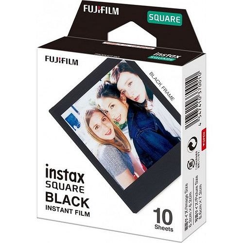FUJI Instax SQUARE Black Frame Film, 1x 10 Aufnahmen