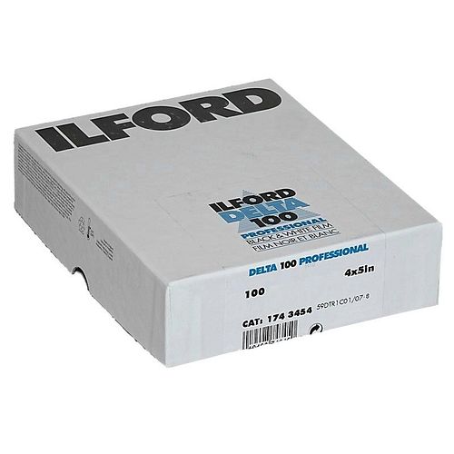 ILFORD Delta 100 Schwarzweißfilm, 4x5 inch / 10,2 x 12,7 cm, 100 Blatt