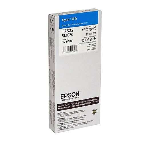 EPSON Ink Cartridge Cyan 200 ml für Surelab SL-D700  05/2022 MHD
