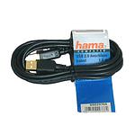 HAMA 45021 Kabel USB-A auf USB-B 1,8m grau
