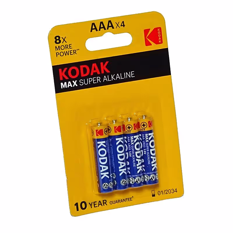 KODAK Micro K3A-4 LR03/AAA Max Super Alkaline 1,5 Volt 4 Stück