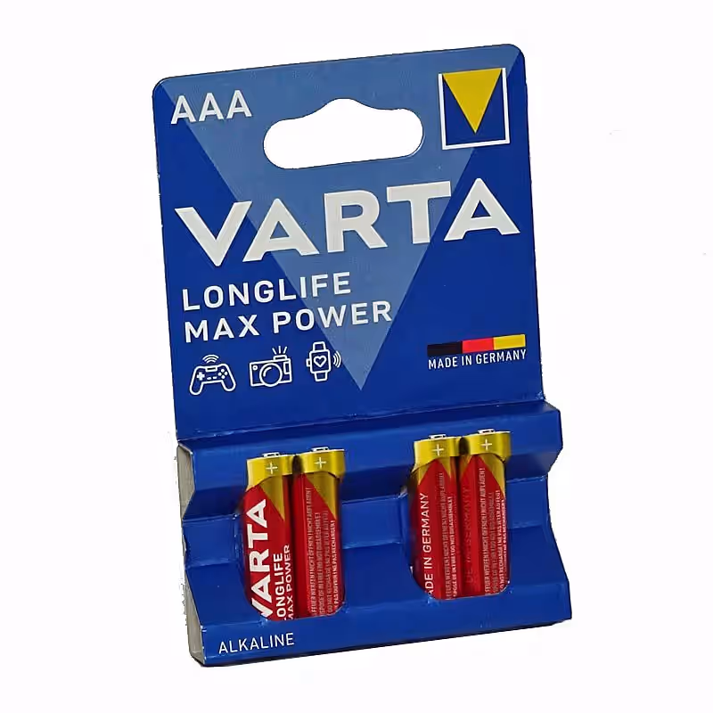 VARTA 4703 Micro Longlife Max Power AAA MN 2400 Alkaline 1,5 Volt 4 Stück