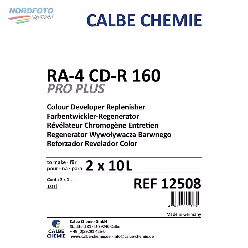 CALBE RA-4 Farbentwickler-Reg. CD-R 160 Pro Plus für 2x10 Liter
