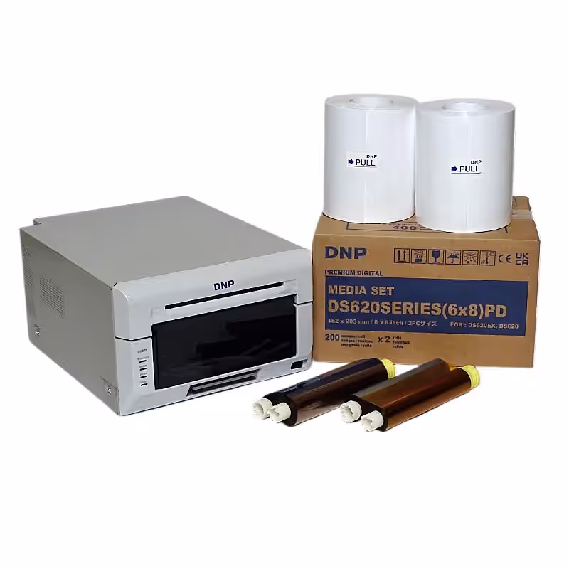 DNP DS 620 Bundle, professioneller Fotodrucker / Thermodrucker inkl. 1x Mediaset 15x20cm (6x8inch) für 400 Bilder