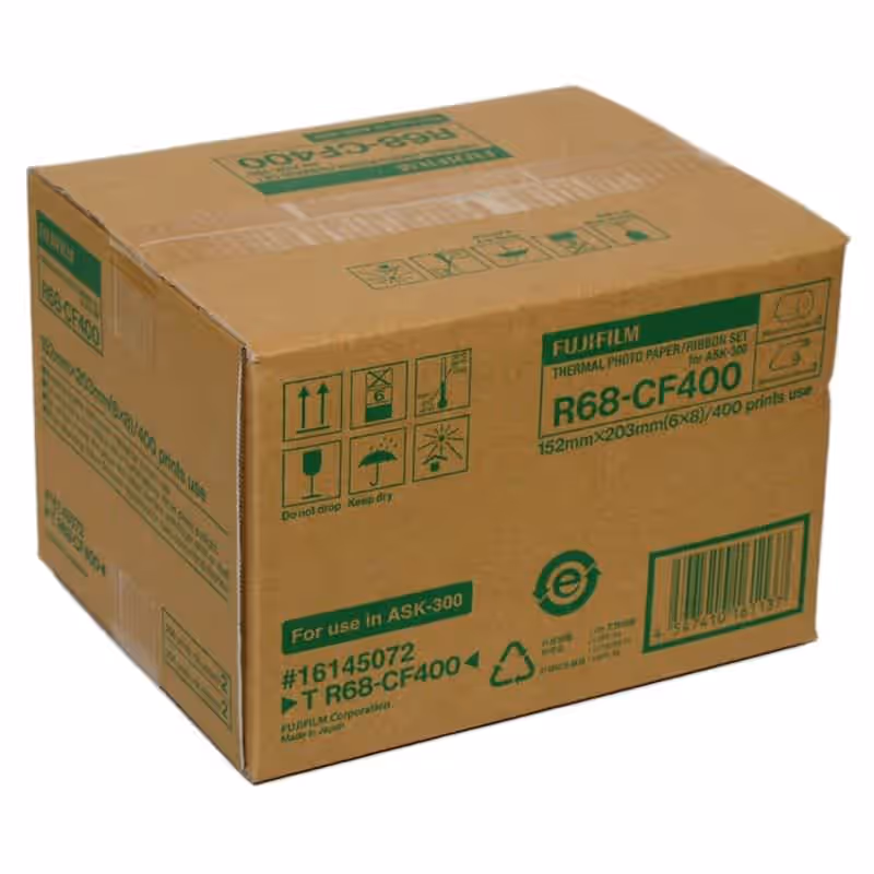 FUJI T R68-CF400 Fotopapier 15x20cm für Quick Print Station/ASK-300 für 2 x 200 Prints