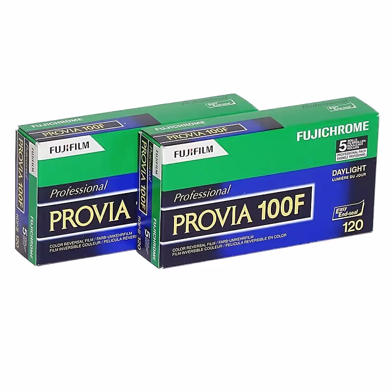 FUJI Provia 100 F Dia-Farbfilm (Umkehrfilm), 120 Rollfilm, 2x 5 Stück