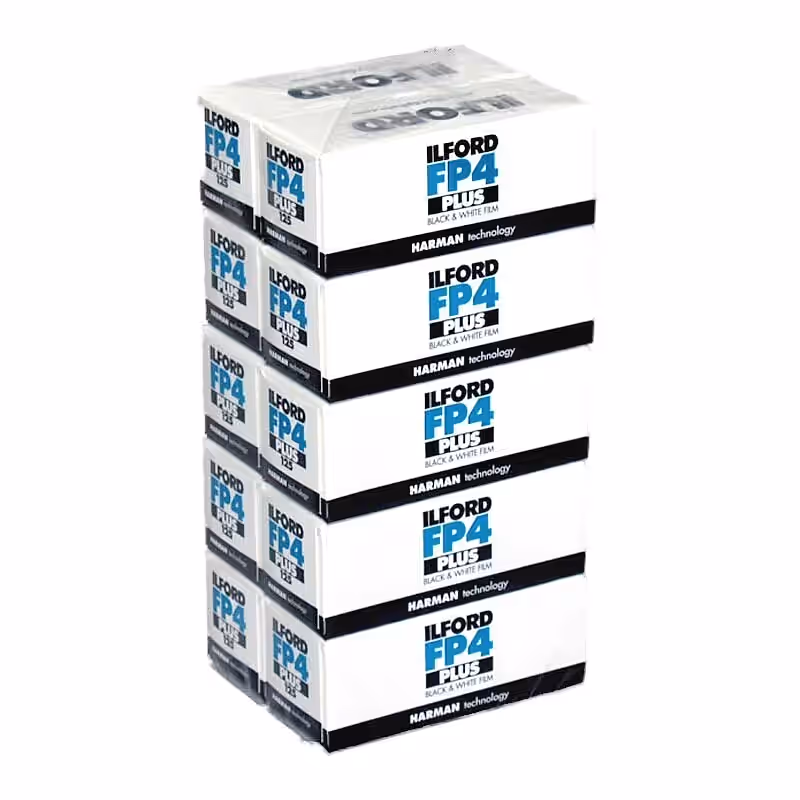 ILFORD FP4 Plus 125 Schwarzweißfilm, 120, 10 Stück