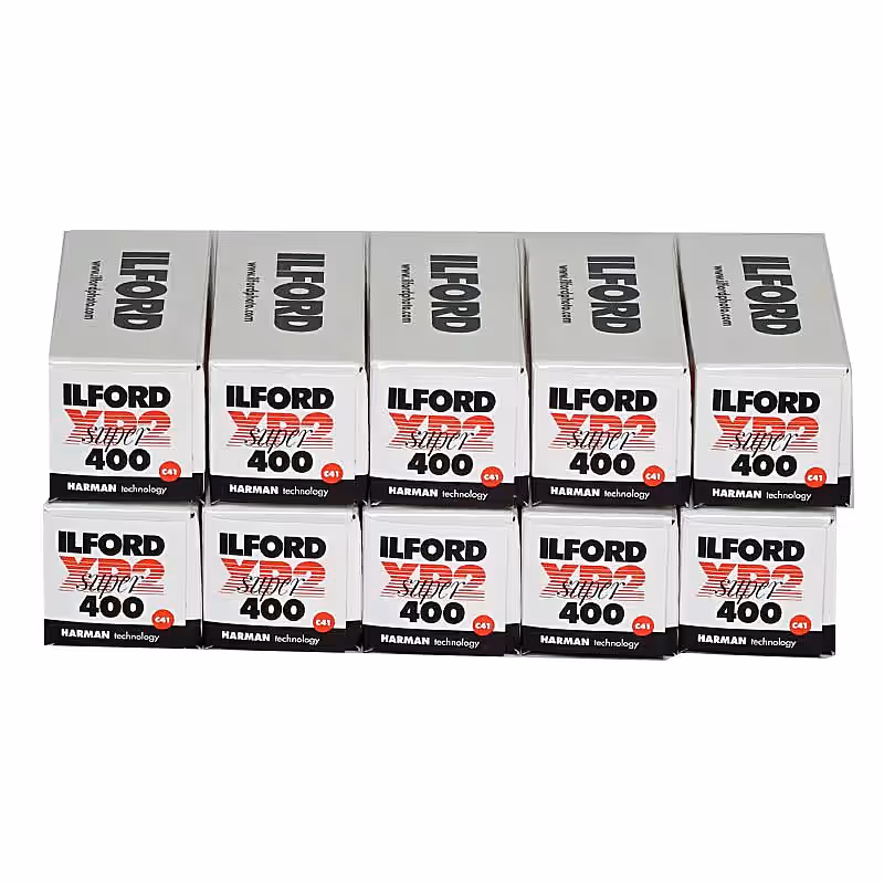 ILFORD XP2 Super 400 Schwarzweißfilm, 120, 10 Stück