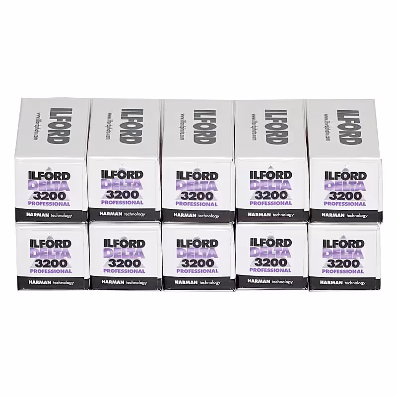 ILFORD Delta 3200 Schwarzweißfilm, 120, 10 Stück