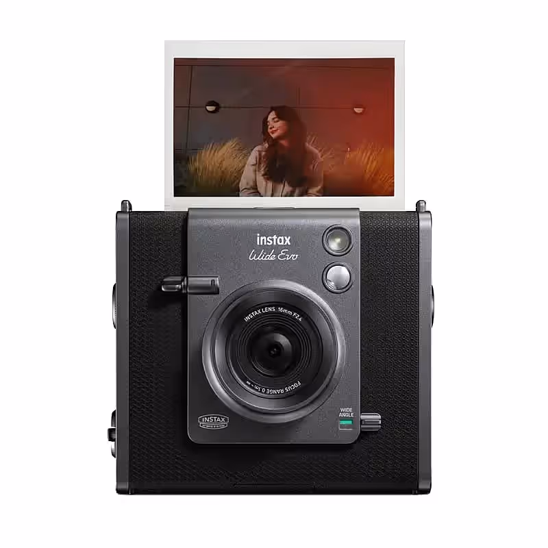 FUJI Instax Wide EVO schwarz EX D, hybride Sofortbildkamera