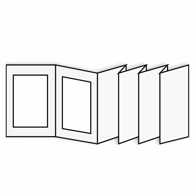 SCHOELLER Leporellos 13x18 cm schwarz eckig, 100 Blatt – Bild 2