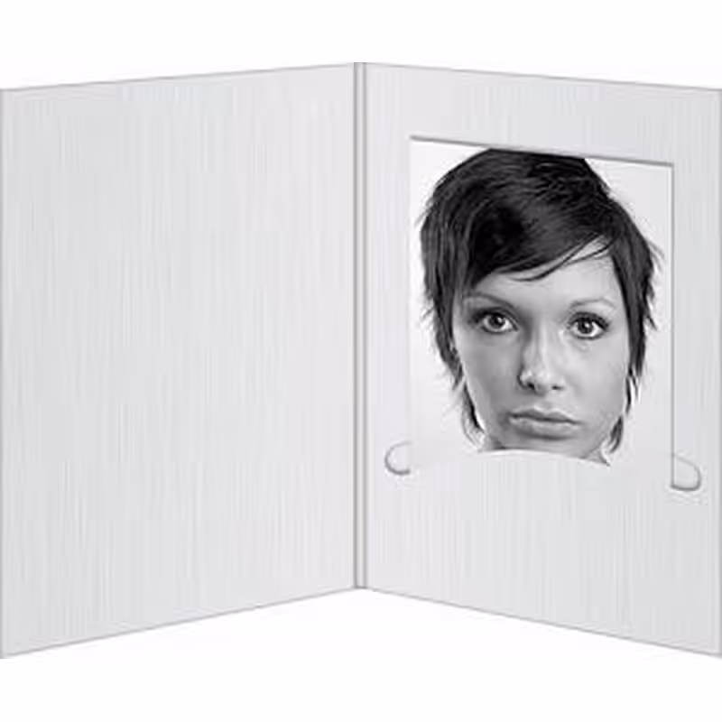 Bewerbungsmappen 45x60mm weiss matt 100 Stück