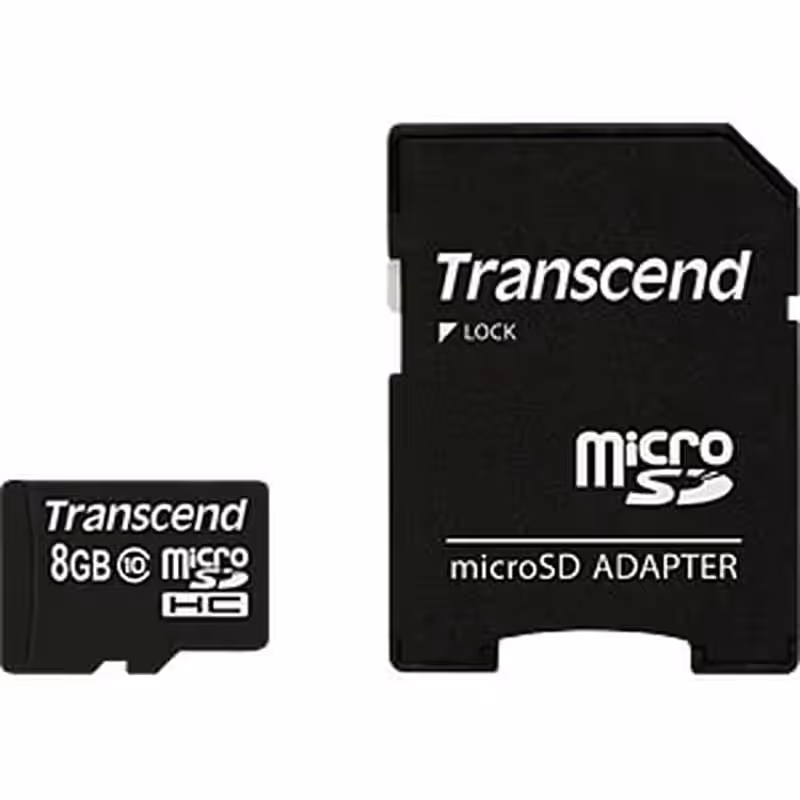 TRANSCEND Secure Digital microSDHC 8GB Class 10 + Adapter